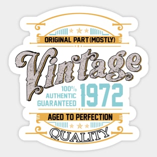 Premium Quality original part (mostly) vintage 1972 Sticker